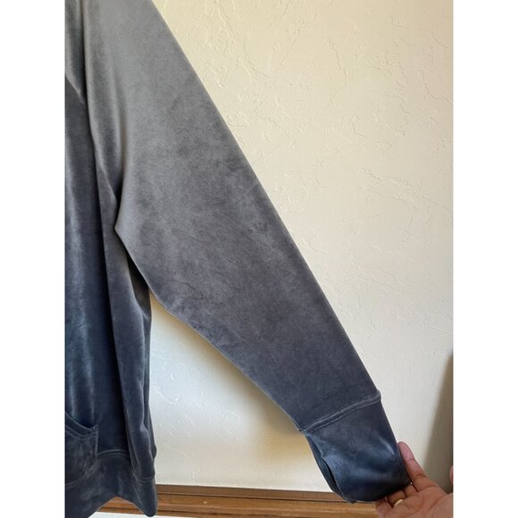 OFFLINE by Aerie Gray Full Zip Velour Hoodie Sweatshirt Size XL - Picture 5 of 7